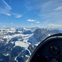 Flugwegposition um 13:18:12: Aufgenommen in der Nähe von St. Christina in Gröden, Autonome Provinz Bozen - Südtirol, Italien in 3295 Meter